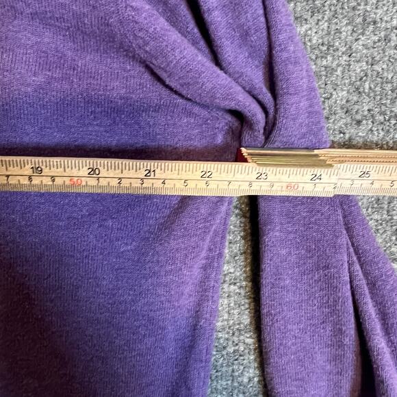 Gant Sweater Mens Large Purple Vneck Long Sleeve Pullover Grandpa Stretch - Picture 7 of 9